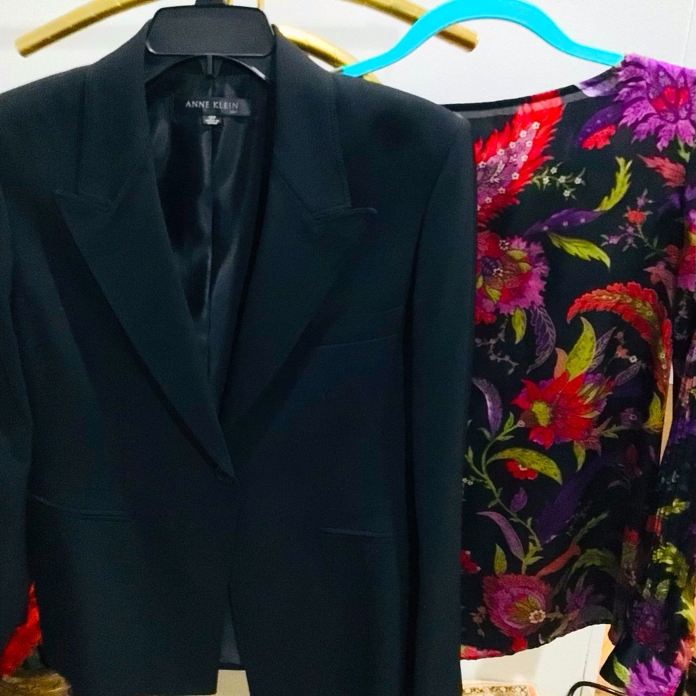 Anne Klein suit bundle, with Ralph Lauren silky blouse